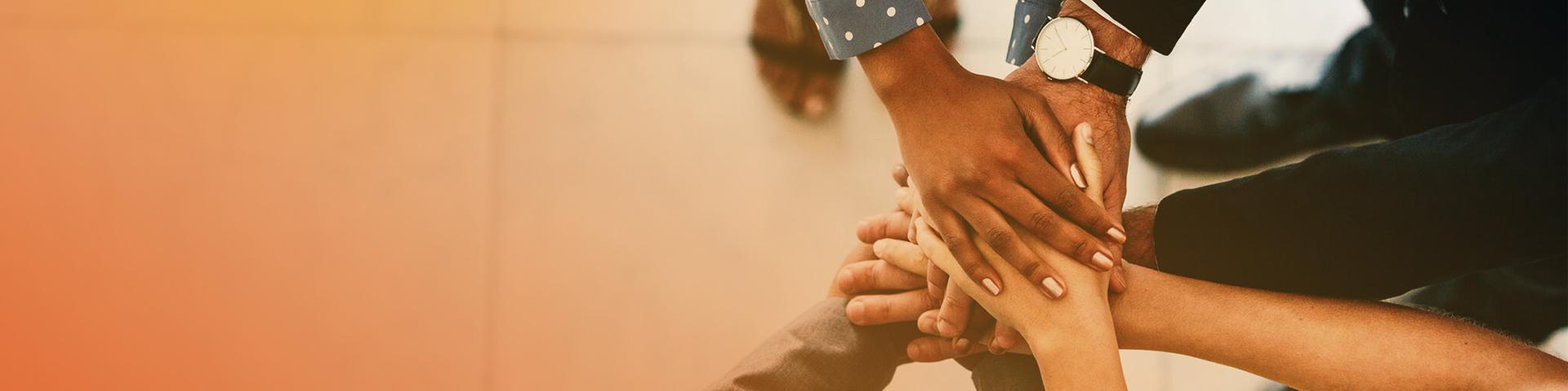 Hands together in a circle