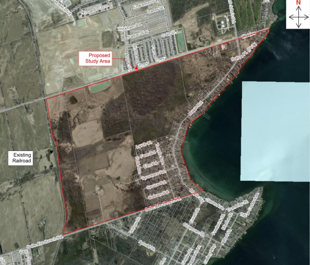 Map of Belle Aire Creek Diversion and Wetland Creation project area