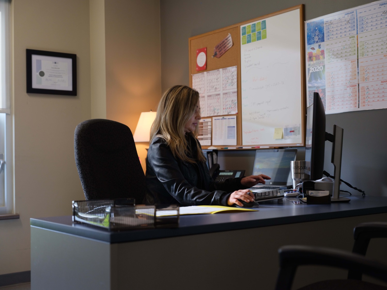 Woman working at desk