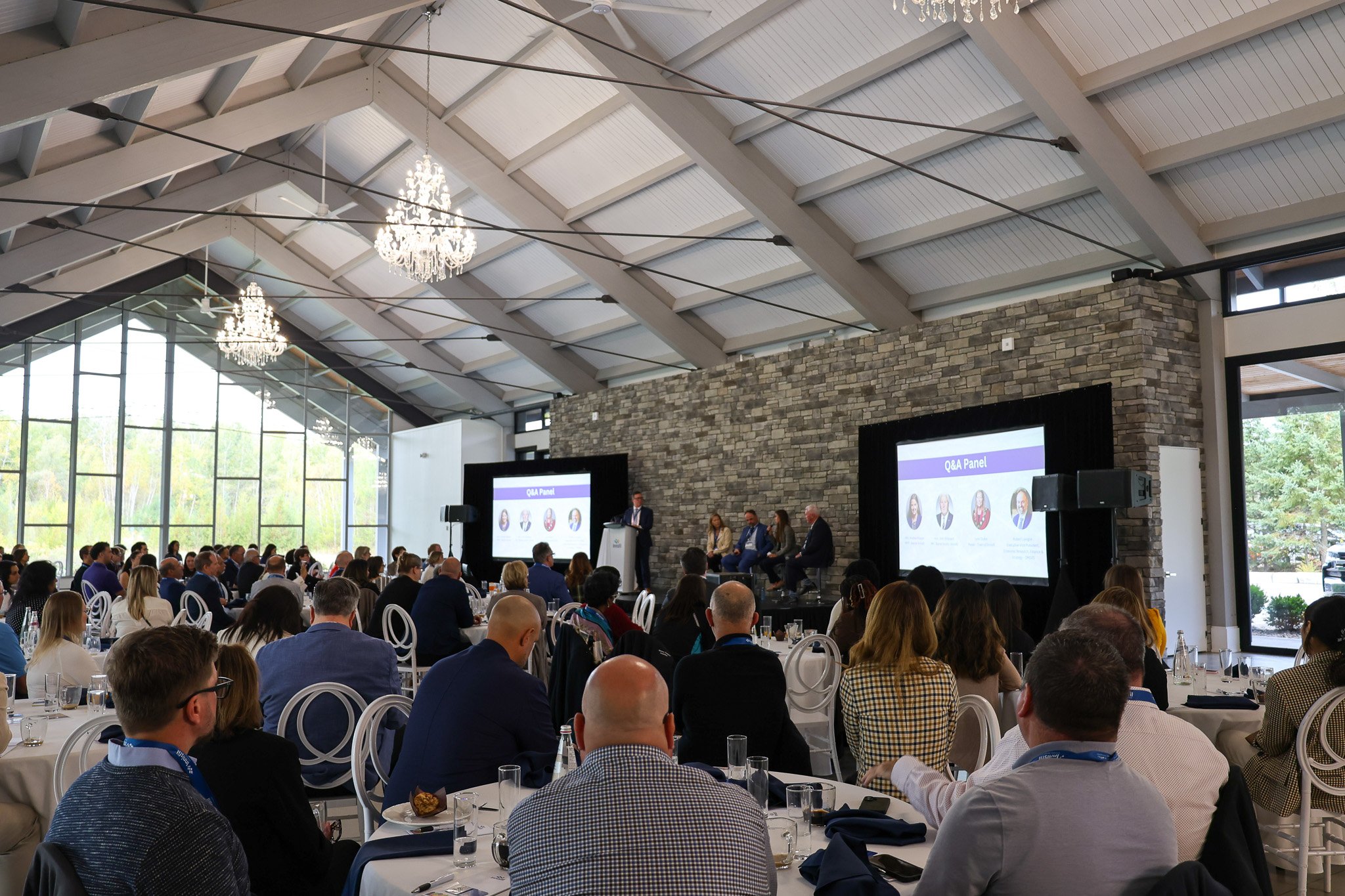 Photo of attendees at the 2024 Innisfil Mayor's Business Breakfast which took place in October at Three Feather's Terrace.