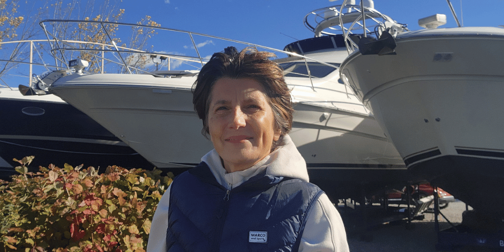Monika Fermoni, owner of local business Marco & Sports, pictured at a local marina she has partnered with to expand her business.