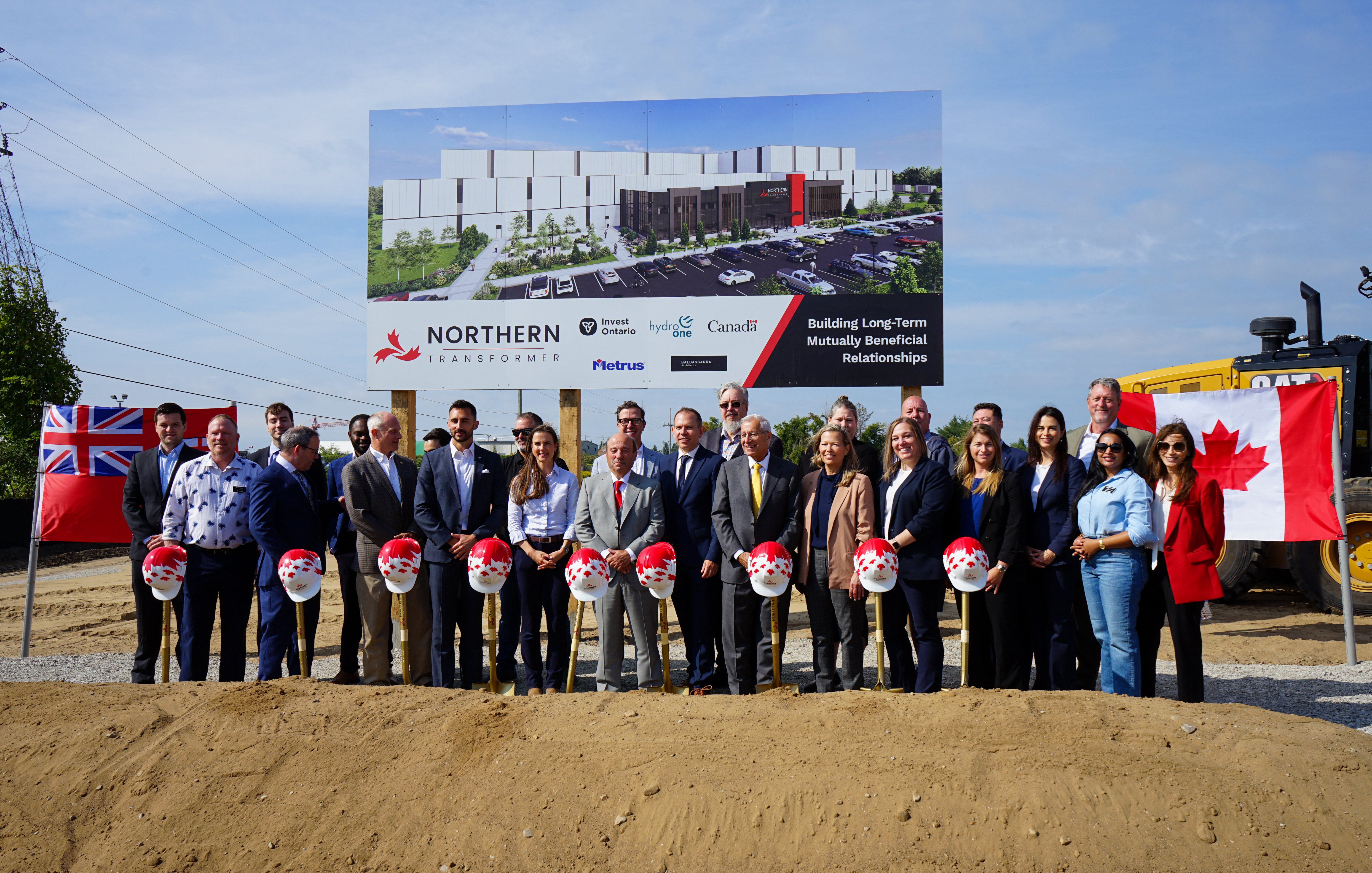 Town of Innisfil staff pictured at the recent groundbreaking ceremony for the new Northern Transformer manufacturing plant located in the Innisfil Heights Investment Area. 