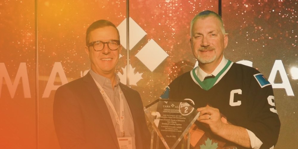 Town CAO being presented with CAMA award