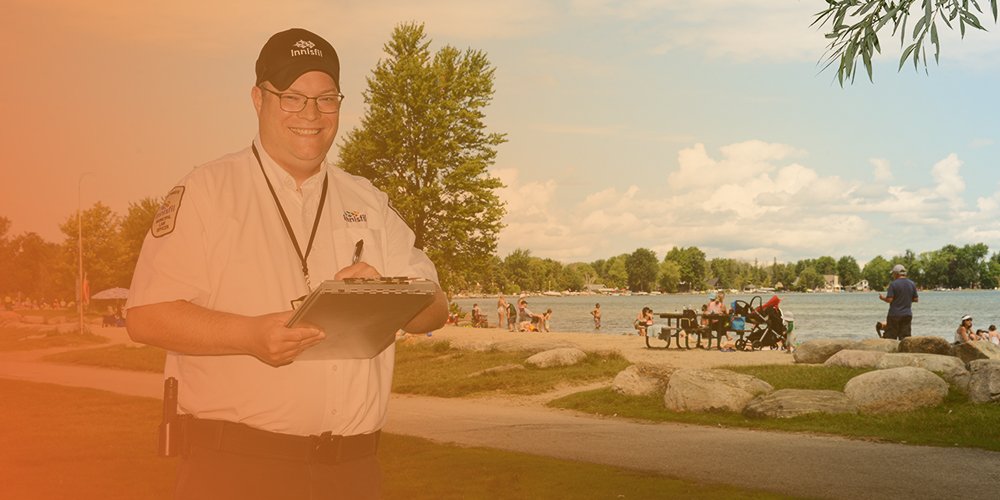 municipal law officer down by the beach