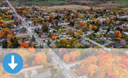 Aerial picture of Innisfil subdivision