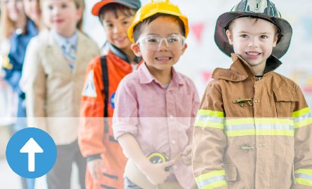 Children dressed up in different professions