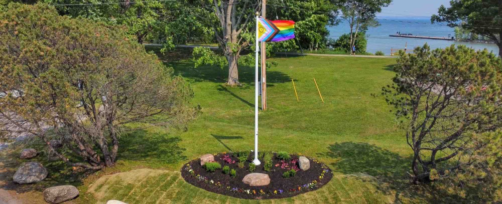 Pride flag at Innisfil Beach Park