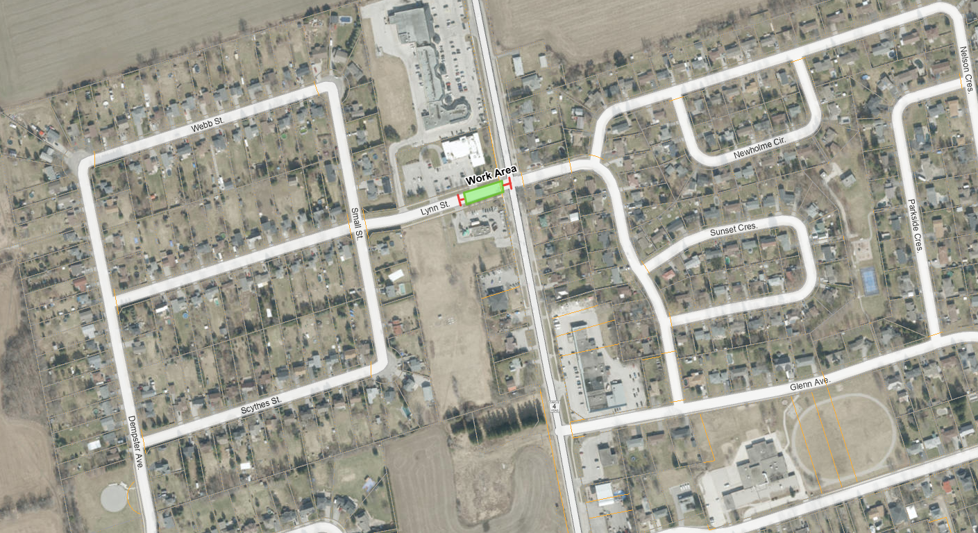 Road closure map