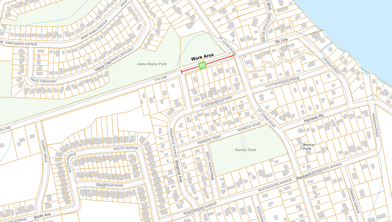 Map of 7th line closure
