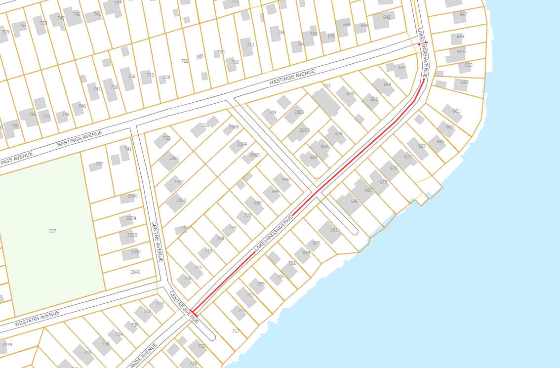 Map of Lakelands Avenue closure area