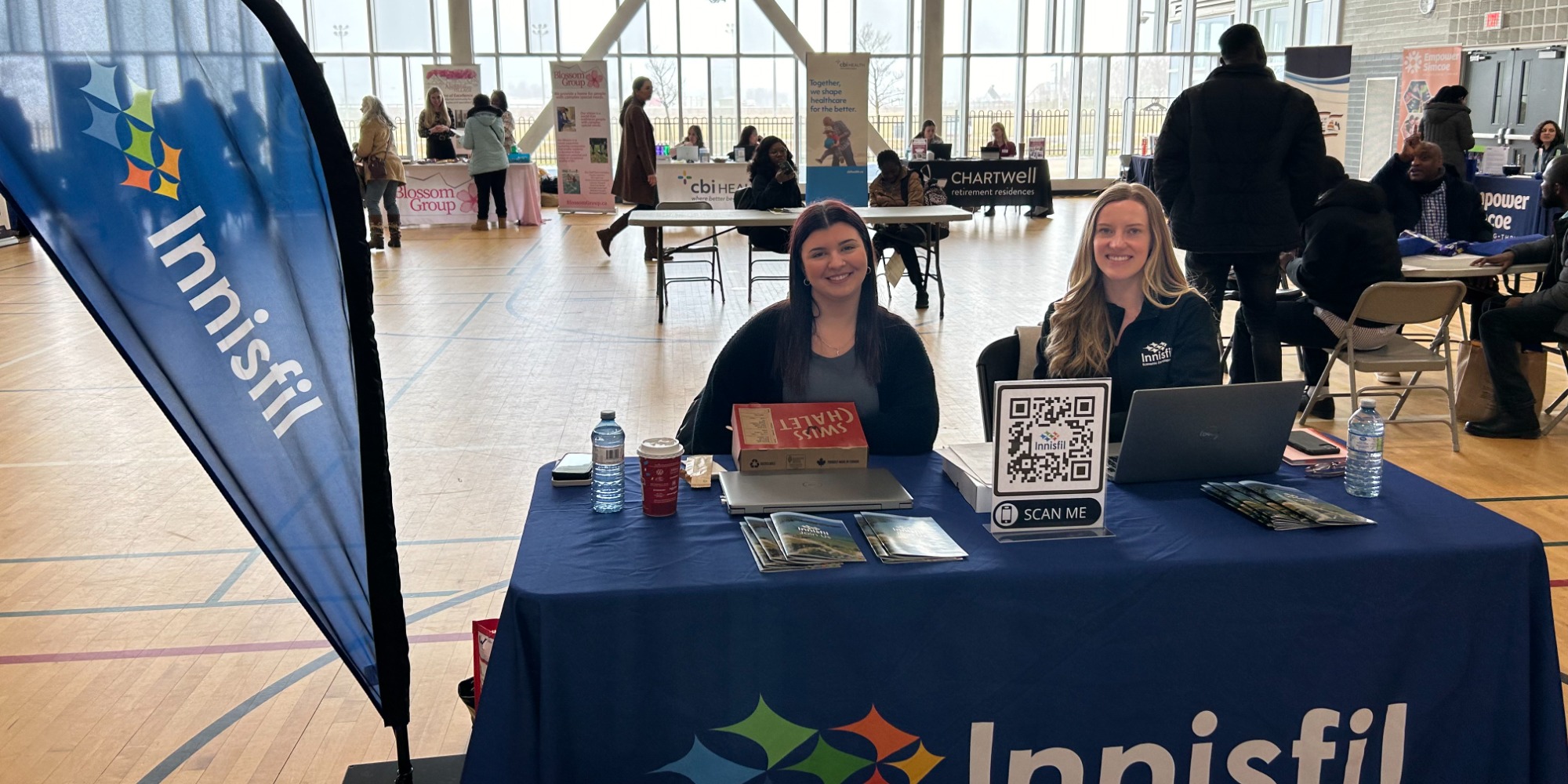 Staff members at job fair