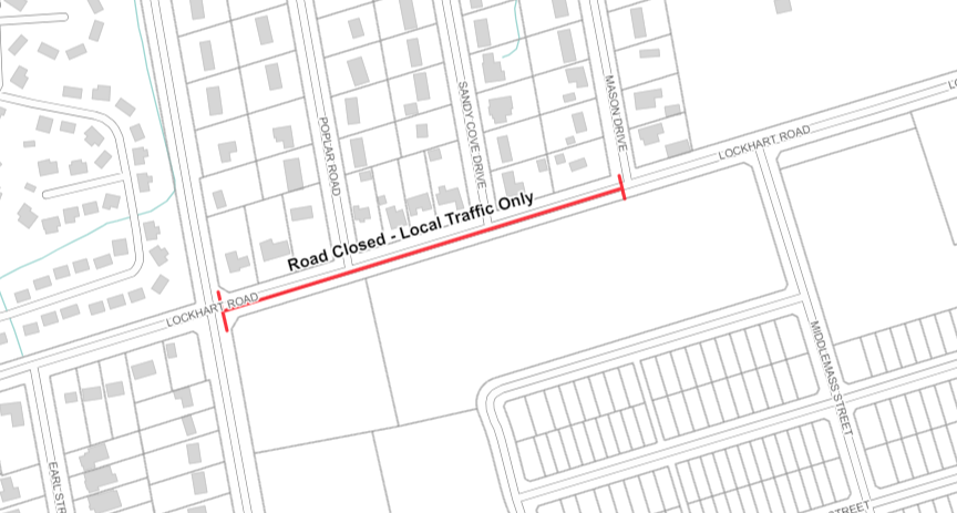 Road closure map of Lockhart Road