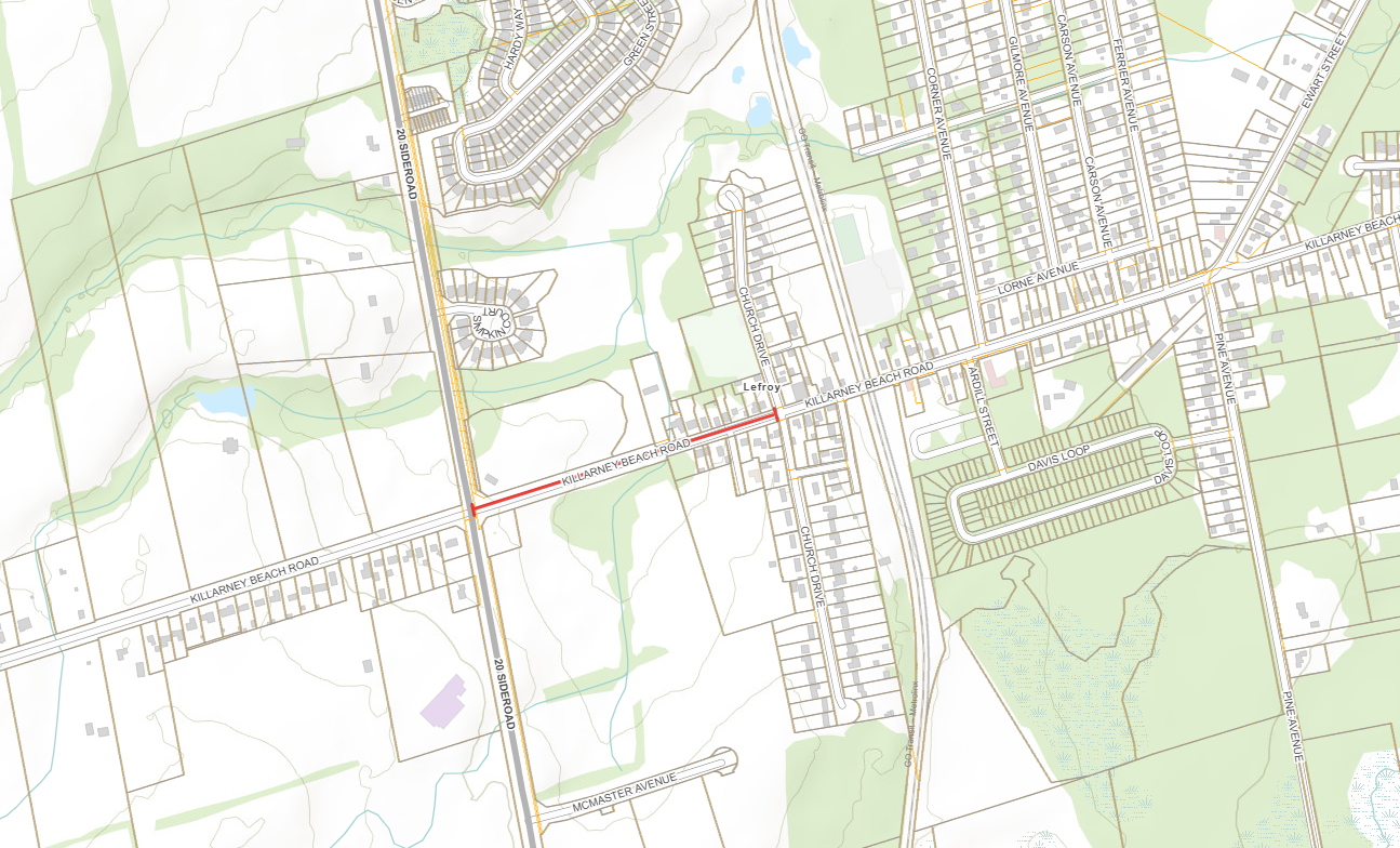 Killarney Beach Road closure