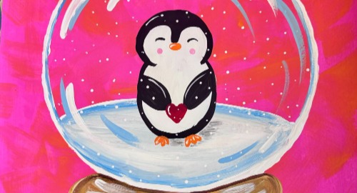 Painted picture of penguin