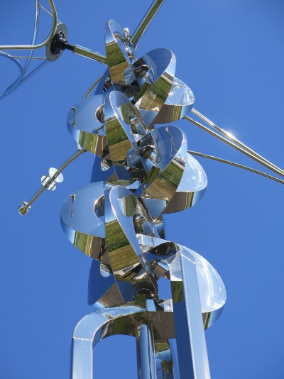 Large metal sculpture placed outside