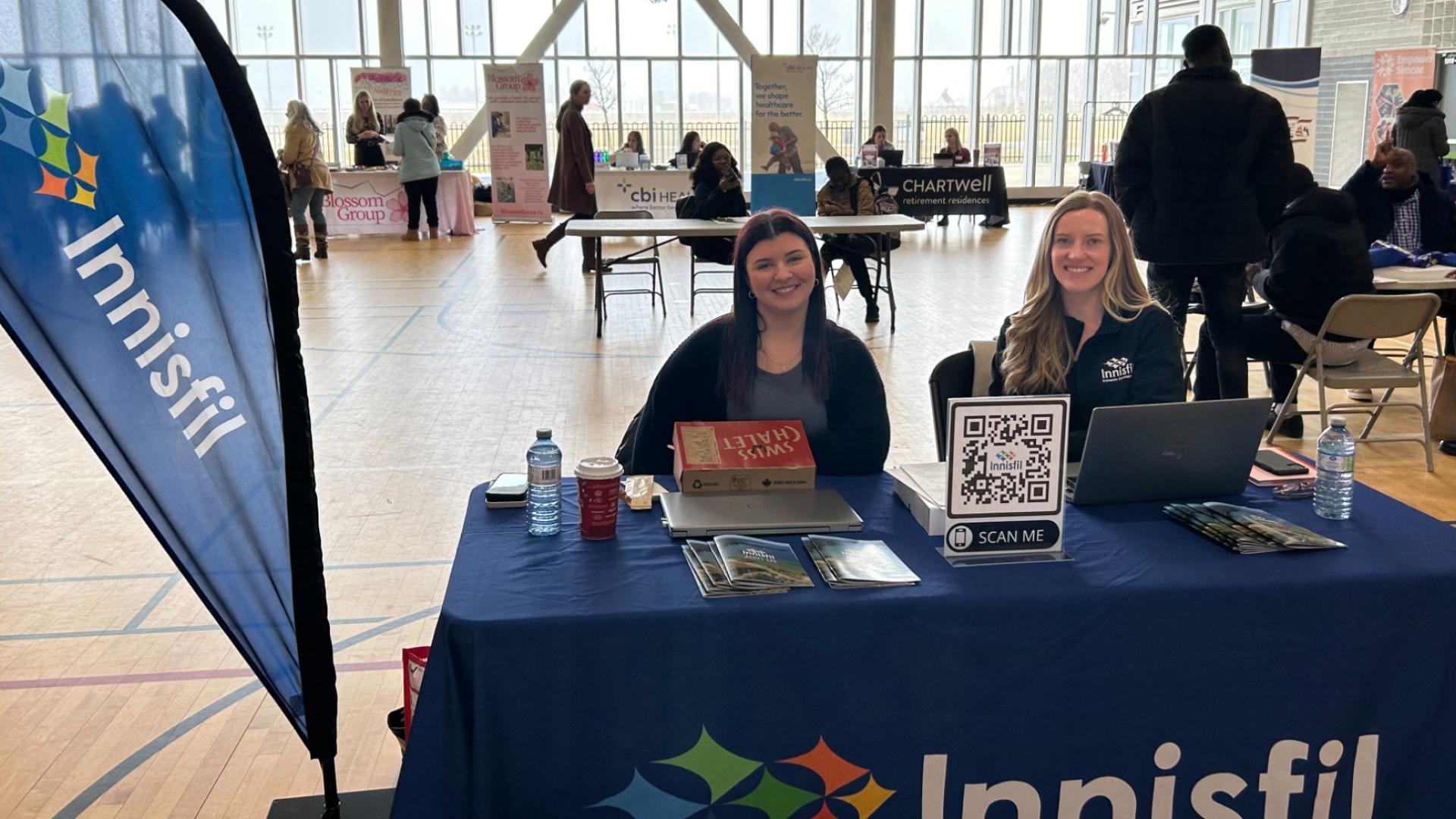 Staff members at job fair