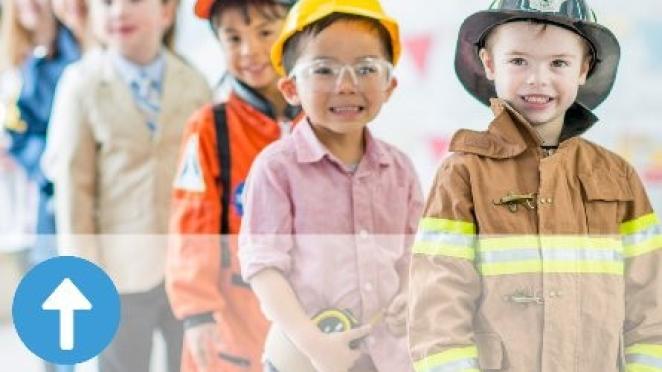Kids dressed as different occupations