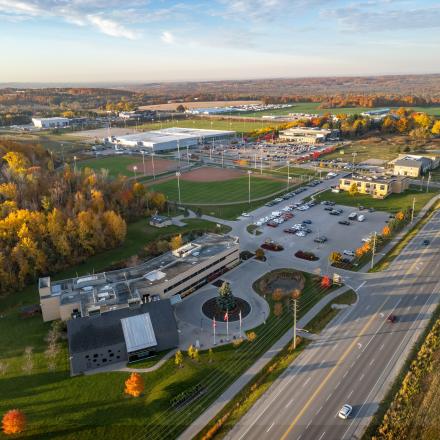 Aerial view of the Town of Innisfil Civic Campus