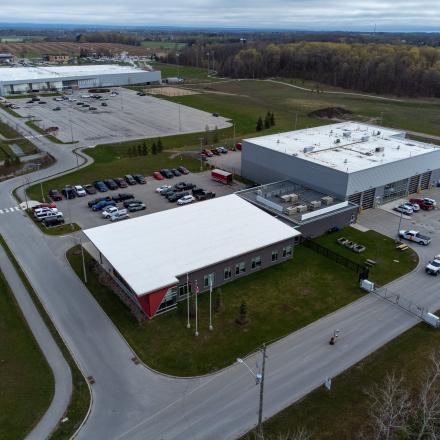 Aerial view of the Town of Innisfil Operations Building
